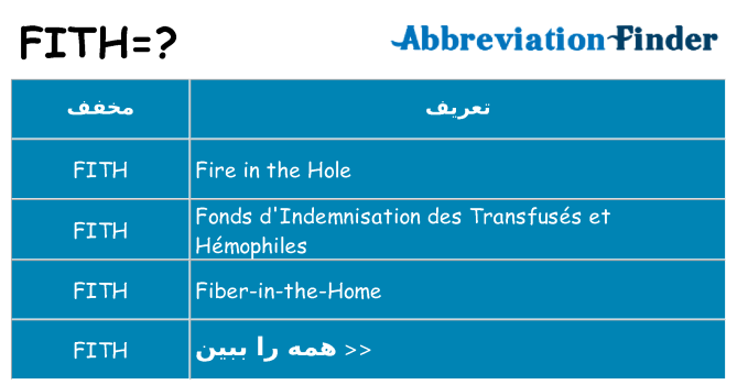 چه fith برای ایستادن؟