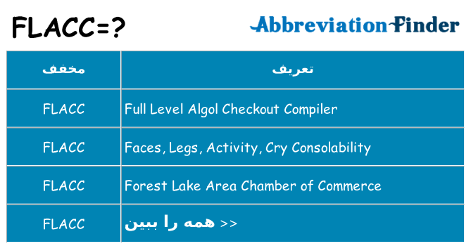 چه flacc برای ایستادن؟