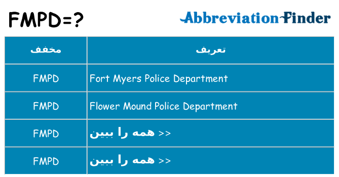 چه fmpd برای ایستادن؟