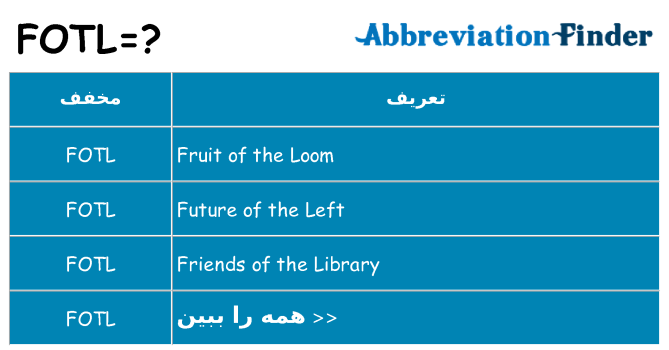 چه fotl برای ایستادن؟