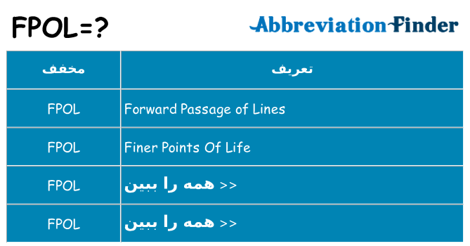 چه fpol برای ایستادن؟