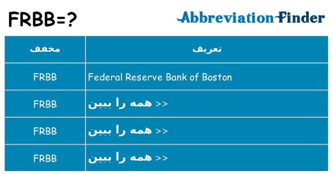 چه frbb برای ایستادن؟