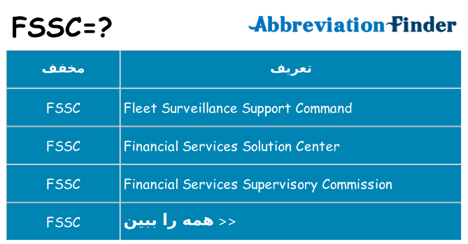 چه fssc برای ایستادن؟
