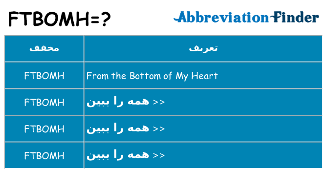 چه ftbomh برای ایستادن؟