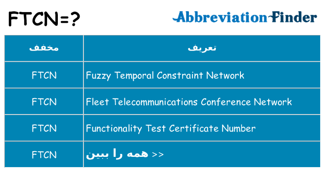 چه ftcn برای ایستادن؟
