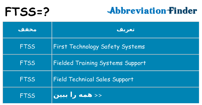 چه ftss برای ایستادن؟