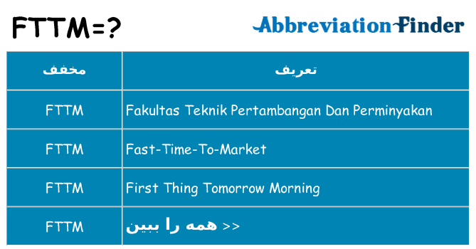 چه fttm برای ایستادن؟