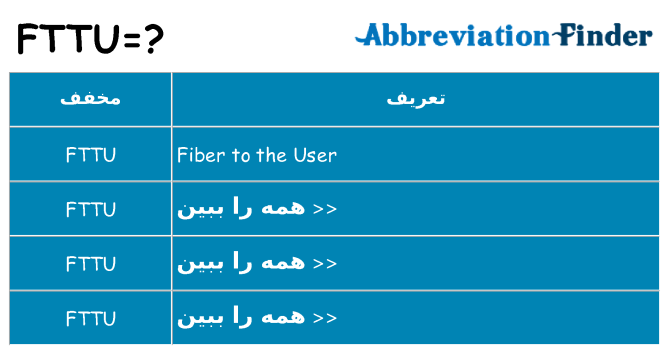 چه fttu برای ایستادن؟