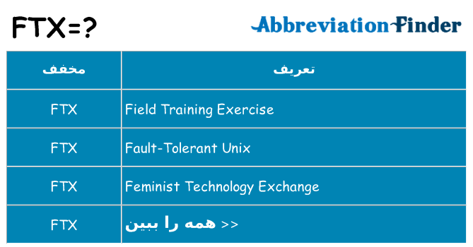 چه ftx برای ایستادن؟
