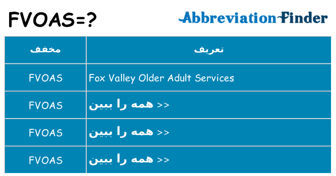 چه fvoas برای ایستادن؟