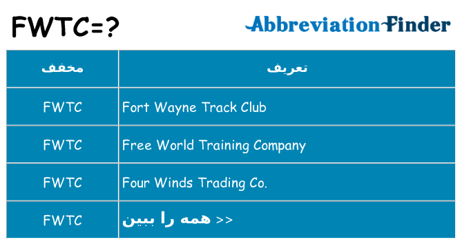 چه fwtc برای ایستادن؟