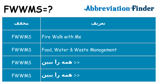 چه fwwms برای ایستادن؟