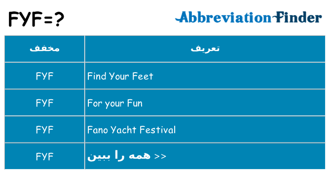 چه fyf برای ایستادن؟