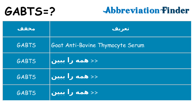 چه gabts برای ایستادن؟