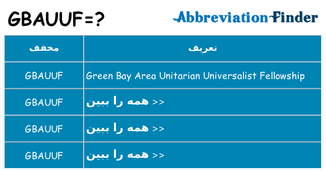 چه gbauuf برای ایستادن؟