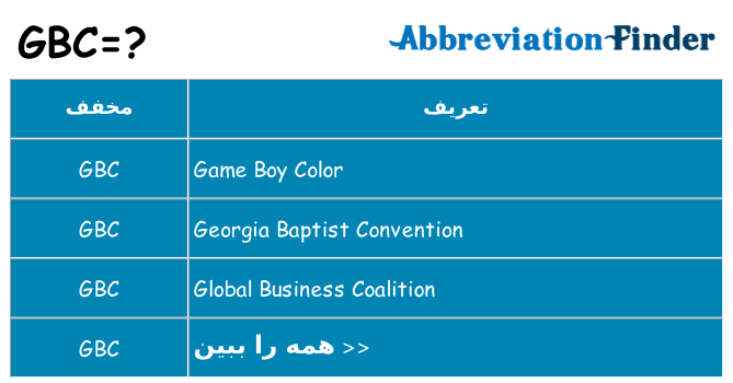 چه gbc برای ایستادن؟