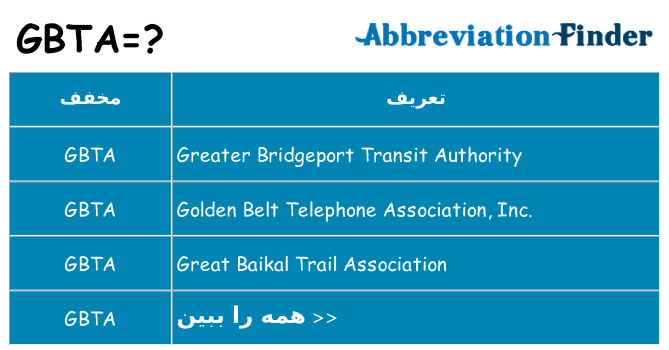 چه gbta برای ایستادن؟