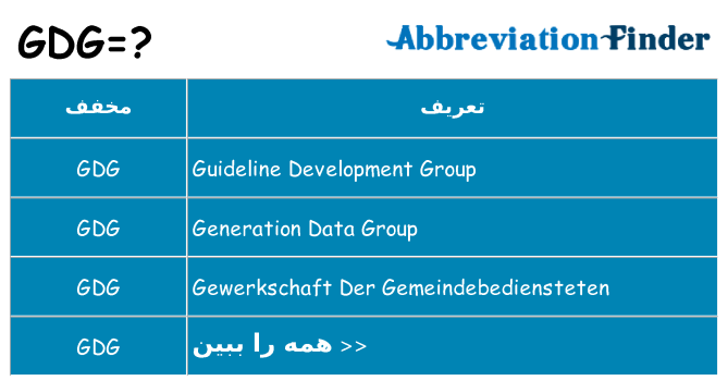 چه gdg برای ایستادن؟
