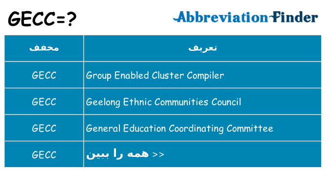 چه gecc برای ایستادن؟