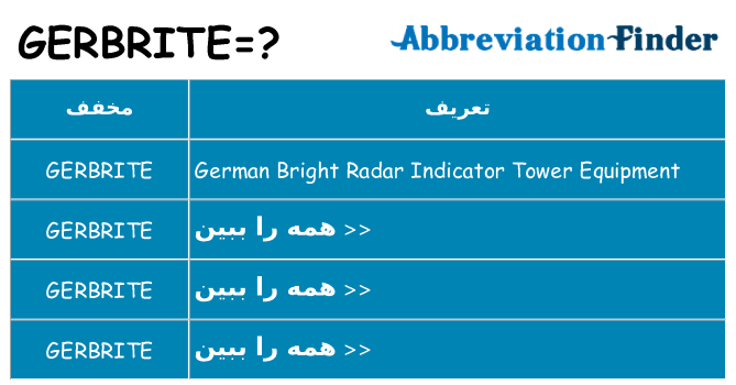 چه gerbrite برای ایستادن؟