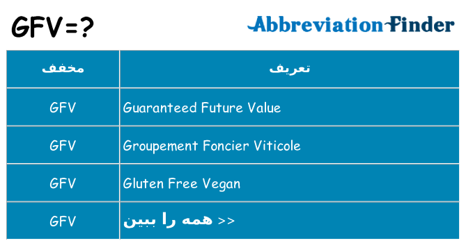 چه gfv برای ایستادن؟