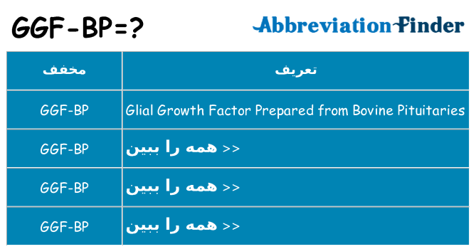 چه ggf-bp برای ایستادن؟