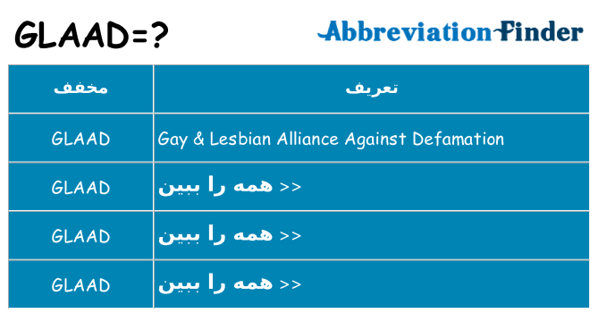 چه glaad برای ایستادن؟