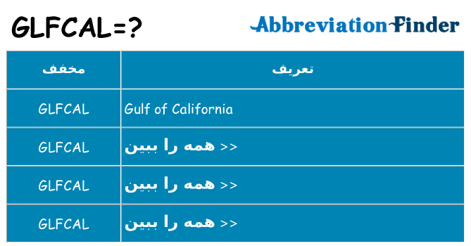 چه glfcal برای ایستادن؟