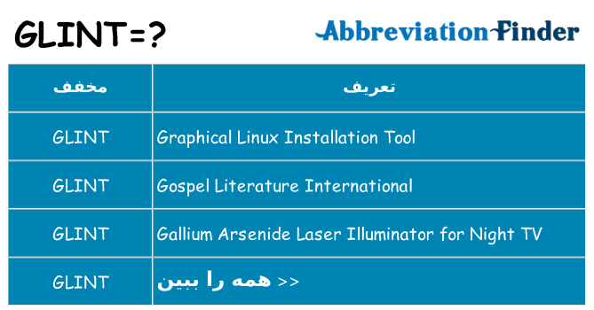 چه glint برای ایستادن؟