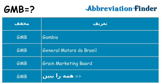 چه gmb برای ایستادن؟