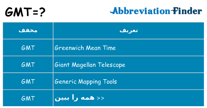 چه gmt برای ایستادن؟