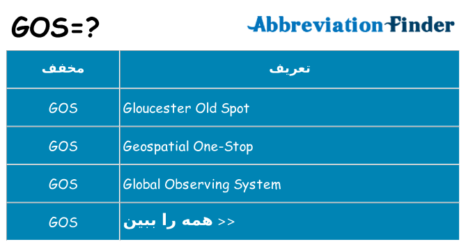 چه gos برای ایستادن؟