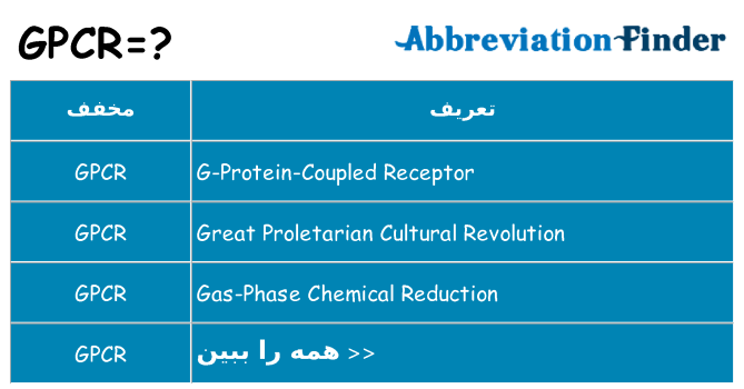 چه gpcr برای ایستادن؟