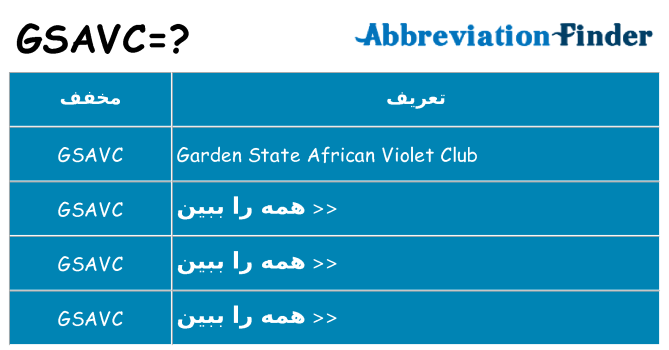 چه gsavc برای ایستادن؟