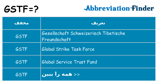 چه gstf برای ایستادن؟