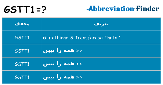 چه gstt1 برای ایستادن؟