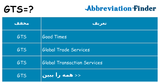 چه gts برای ایستادن؟