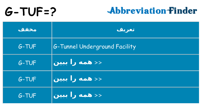 چه g-tuf برای ایستادن؟