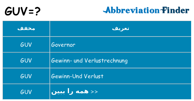 چه guv برای ایستادن؟