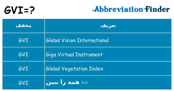 چه gvi برای ایستادن؟