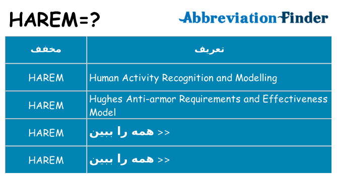 چه harem برای ایستادن؟