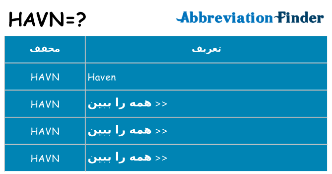 چه havn برای ایستادن؟