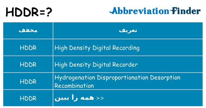 چه hddr برای ایستادن؟