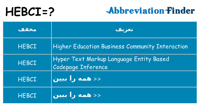 چه hebci برای ایستادن؟