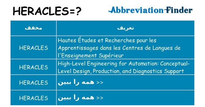 چه heracles برای ایستادن؟