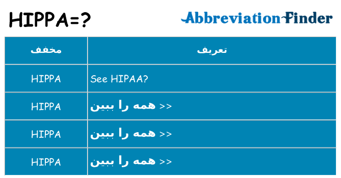 چه hippa برای ایستادن؟