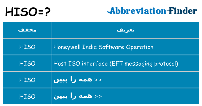 چه hiso برای ایستادن؟