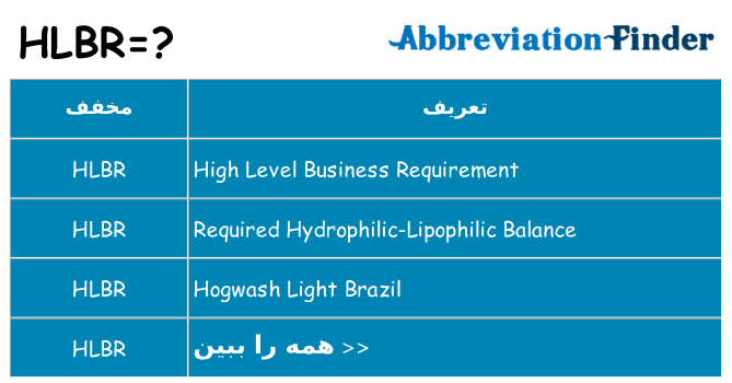 چه hlbr برای ایستادن؟