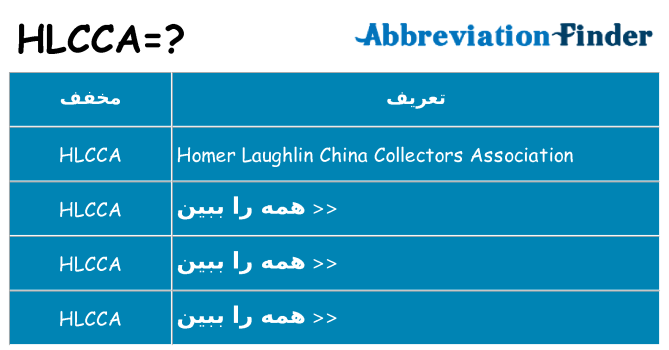 چه hlcca برای ایستادن؟