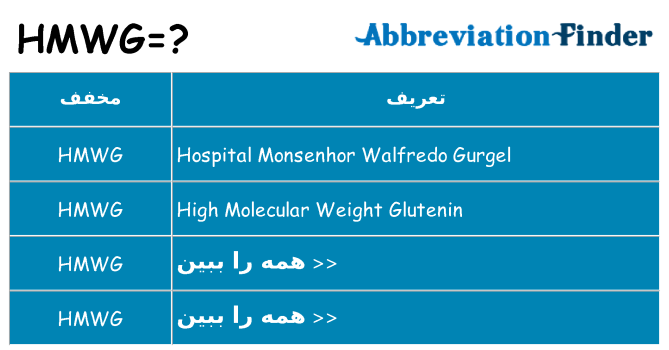 چه hmwg برای ایستادن؟